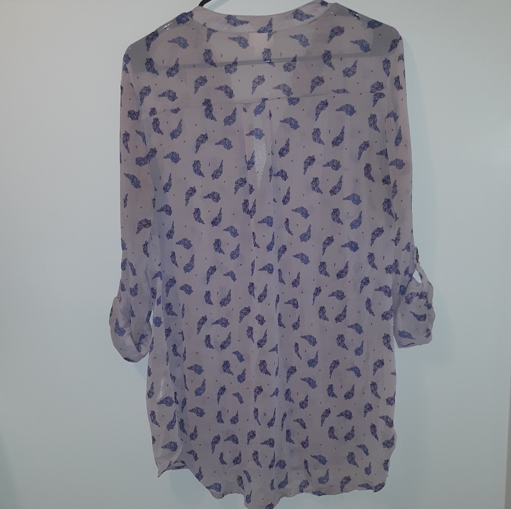Sheer Buttoned Top - Picture 2 of 3